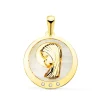 Medalla Comunion Oro 18K Virgen Niña Nacar 19Mm<Alda Joyeros Discount