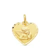 Medalla Corazon Ángel Querubin Oro 18K 14Mm<Alda Joyeros Fashion