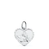 Medalla Corazon Ángelito Oro Blanco 9K 14Mm<Alda Joyeros Fashion