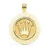 Medalla Corona Oro Amarillo 18K 27 Mm Greca<Alda Joyeros Hot