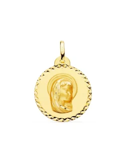 Medalla De Oro 18K Virgen Niña Talla 20Mm<Alda Joyeros Store