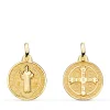 Medalla De San Benito Oro 18K Mate Y Brillo 16Mm<Alda Joyeros Best