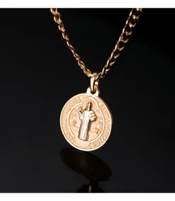Medalla De San Benito Oro 18K Mate Y Brillo 18Mm<Alda Joyeros Best