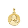 Medalla Dulce Nino De La Flor Oro 18K 17Mm Brillo<Alda Joyeros Shop