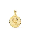Medalla Dulce Nino De La Flor Oro 18K 15Mm<Alda Joyeros Shop