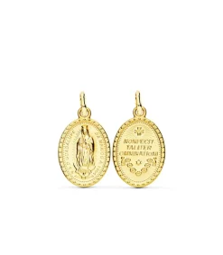 Medalla Escapulario Virgen Guadalupe Mexico Oro 18K 21Mm<Alda Joyeros Clearance