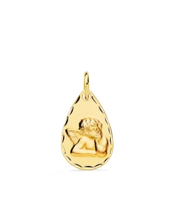 Medalla Gota Ángelito Oro Amarillo 9K 19Mm<Alda Joyeros Cheap