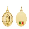 Medalla Guadalupe Bandera Mexico Oro 18K 20Mm Oval<Alda Joyeros Cheap