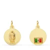 Medalla Guadalupe Bandera Mexico Oro 18K 14Mm Bisel<Alda Joyeros Cheap