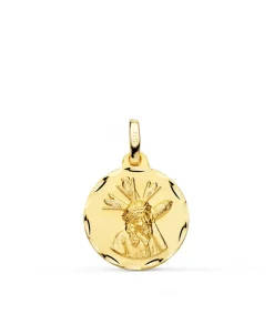 Medalla Jesus Del Gran Poder 18K 16Mm Tallada<Alda Joyeros Outlet