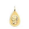 Medalla 18K Virgen Niña Gota Brillo 19Mm<Alda Joyeros Cheap