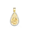 Medalla Lagrima Virgen Niña Oro Bicolor 18K<Alda Joyeros Cheap