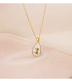 Medalla Lagrima Virgen Niña Oro Bicolor 18K<Alda Joyeros Cheap