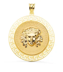 Medalla Medusa Oro Amarillo 18K 33 Mm Greca<Alda Joyeros Sale