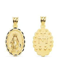 Medalla Milagrosa Oro 18K 20Mm Tallada<Alda Joyeros Sale