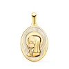 Medalla Nacar Virgen Niña Oval Oro 18 K 21 Mm<Alda Joyeros Clearance