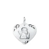 Medalla Ángel Burlon Oro Blanco 9K Corazon<Alda Joyeros Outlet