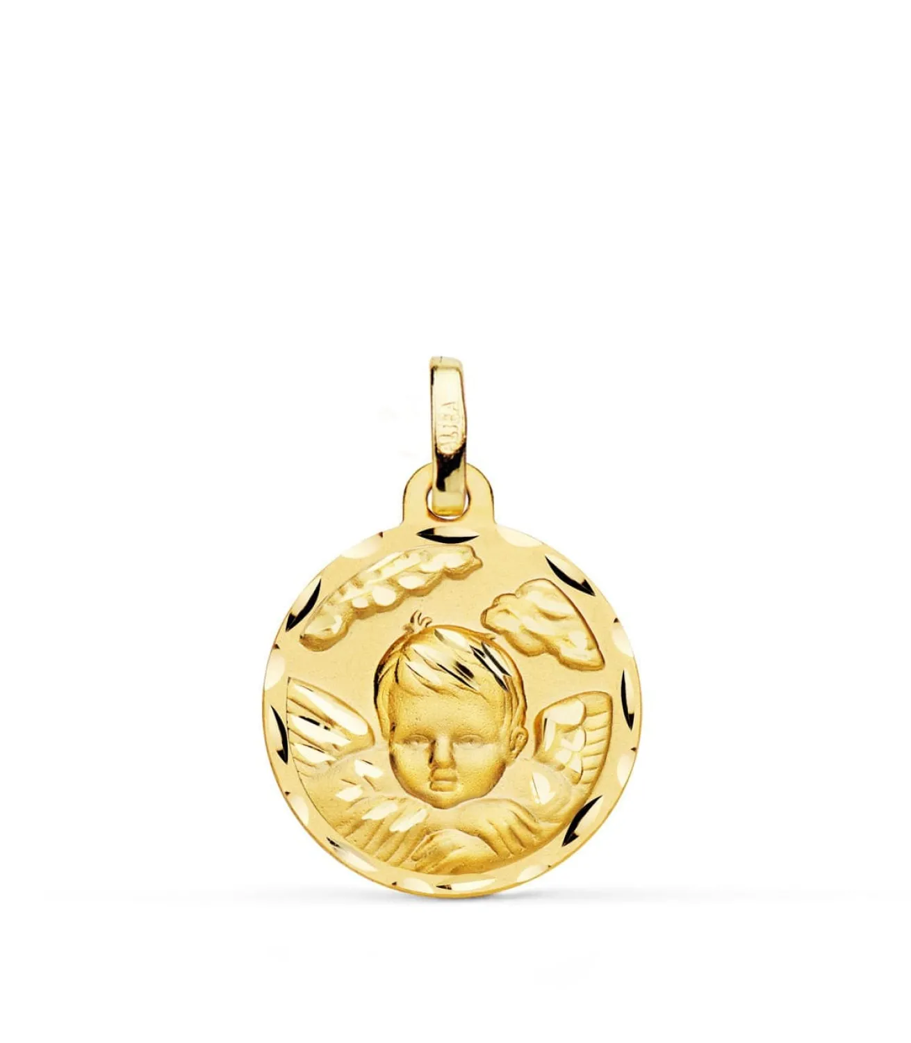 Medalla Ángel Nube Oro 18K 18Mm Tallada<Alda Joyeros Sale