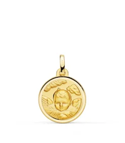 Medalla Ángel Nube Oro 18K 16Mm Bisel<Alda Joyeros Cheap