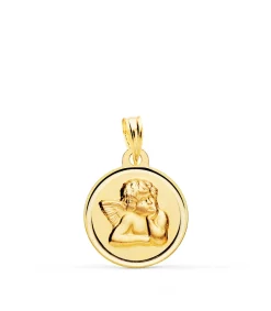 Medalla Ángel Querubin Oro 18K Bisel 16Mm<Alda Joyeros Cheap