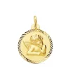 Medalla Ángel Querubin Oro Amarillo 9K 16Mm Helice<Alda Joyeros Outlet