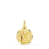 Medalla Ángel Yo Te Cuidare 18K 14Mm Tallada<Alda Joyeros Flash Sale