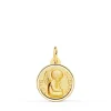 Medalla Ángel Yo Te Cuidare 18K 14Mm Bisel<Alda Joyeros Flash Sale