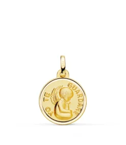 Medalla Ángel "Yo Te Guardare" Oro 18K Bisel 16Mm<Alda Joyeros Discount