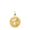 Medalla Ángel "Yo Te Guardare" Oro 18K Brillo 16Mm<Alda Joyeros Hot