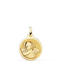 Medalla Niña Ángel Oro 18K 14Mm Brillo<Alda Joyeros Cheap