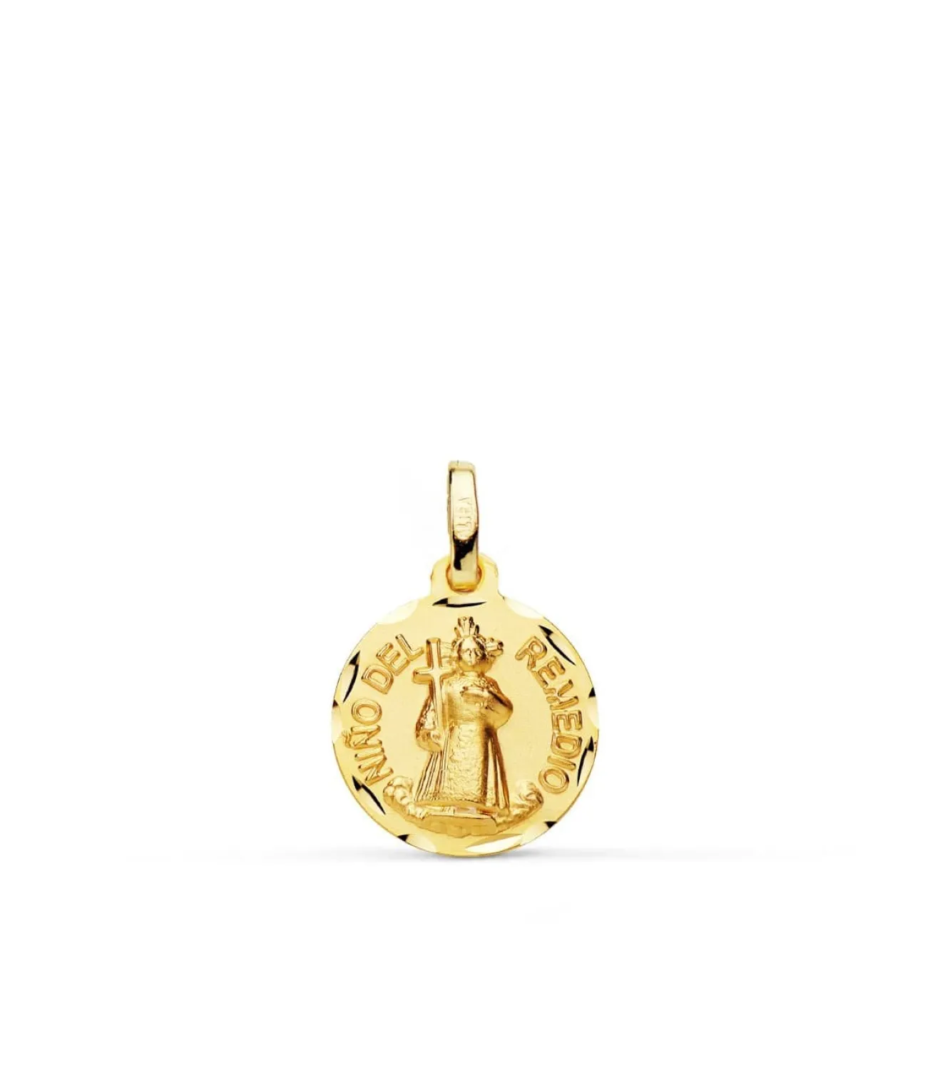 Medalla Nino Del Remedio Oro 18Ktes 14 Mm<Alda Joyeros Store