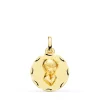 Medalla Nino Rezando Tallada Oro 18K 16Mm<Alda Joyeros Hot