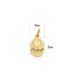Medalla Nino Y Reloj Oval Pequena Oro 18Ktes<Alda Joyeros Flash Sale