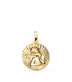 Medalla Oro 18K Ángelito 14Mm<Alda Joyeros Hot