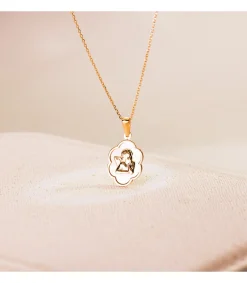 Medalla Oro 18K Ángelito Nacar 15 Mm<Alda Joyeros Sale