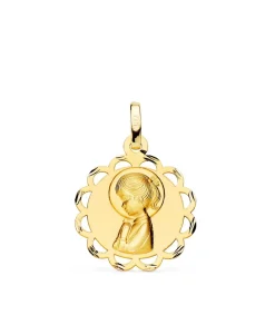 Medalla Oro 18K Virgen Niña Orla 19Mm<Alda Joyeros Best