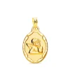 Medalla Oval Ángel Querubin Oro Amarillo 9K 18Mm<Alda Joyeros Best
