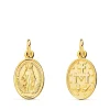 Medalla Oval Virgen Milagrosa Oro 18K 14Mm<Alda Joyeros Online