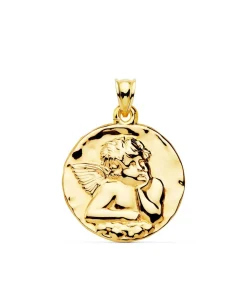 Medalla Redonda Ángel Oro Amarillo 18K 28 Mm<Alda Joyeros Sale