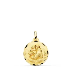 Medalla San Antonio Oro 18K 18Mm Tallada<Alda Joyeros Flash Sale