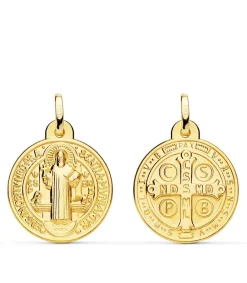 Medalla San Benito Monje Oro 18K 20Mm<Alda Joyeros Fashion