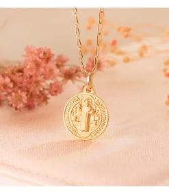 Medalla San Benito Monje Oro 18K 18Mm<Alda Joyeros Fashion