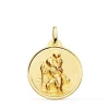 Medalla San Cristóbal Oro 18K 22Mm Bisel<Alda Joyeros Store