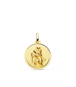 Medalla San Cristóbal Oro 18K 18Mm Bisel<Alda Joyeros New