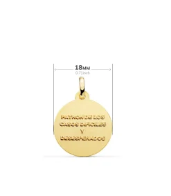 Medalla San Judas Tadeo Oro 18K 18Mm<Alda Joyeros Sale
