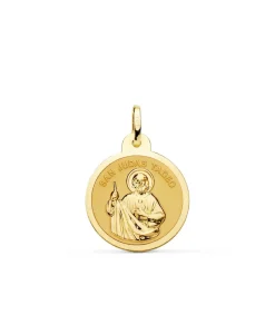 Medalla San Judas Tadeo Oro 18K 20Mm Brillo<Alda Joyeros Discount