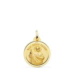 Medalla San Judas Tadeo Oro 18K 22Mm Bisel<Alda Joyeros Best Sale