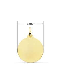 Medalla San Miguel Brillo Oro 18K 18Mm<Alda Joyeros Store