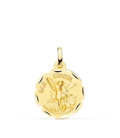 Medalla San Miguel Tallada Oro 18K 18Mm<Alda Joyeros Flash Sale