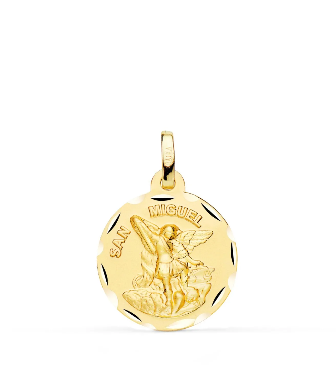 Medalla San Miguel Tallada Oro 18K 18Mm<Alda Joyeros Flash Sale